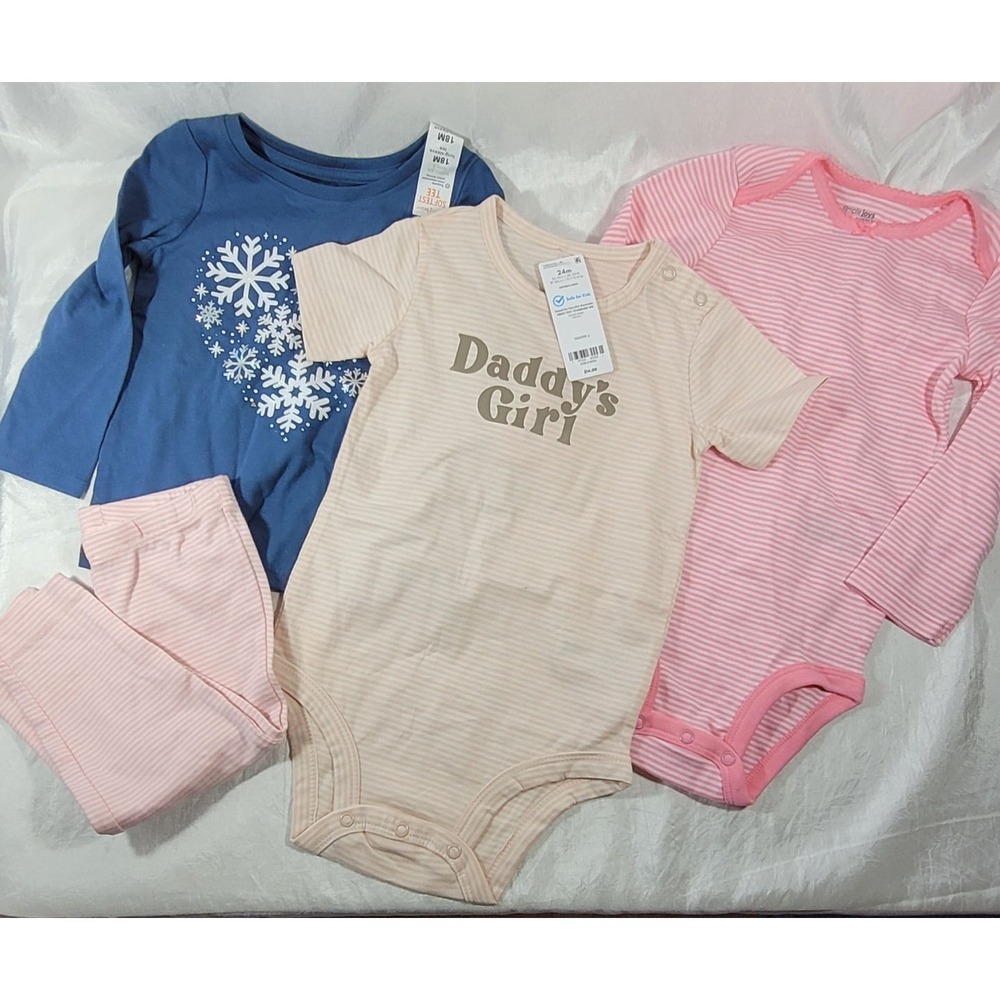 LOT: 19 Pieces Baby Girl Brand Name Clothes - Carters + - New - Sz 9-24 Months - Picture 6 of 6